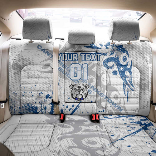 Personalized Canterbury-Bankstown Bulldogs Rugby Back Car Seat Cover Urban Street Graffiti Style - Distressed Splatter Elements