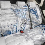 Personalized Canterbury-Bankstown Bulldogs Rugby Back Car Seat Cover Urban Street Graffiti Style - Distressed Splatter Elements