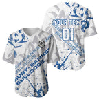 Personalized Canterbury-Bankstown Bulldogs Rugby Baseball Jersey Urban Street Graffiti Style - Distressed Splatter Elements