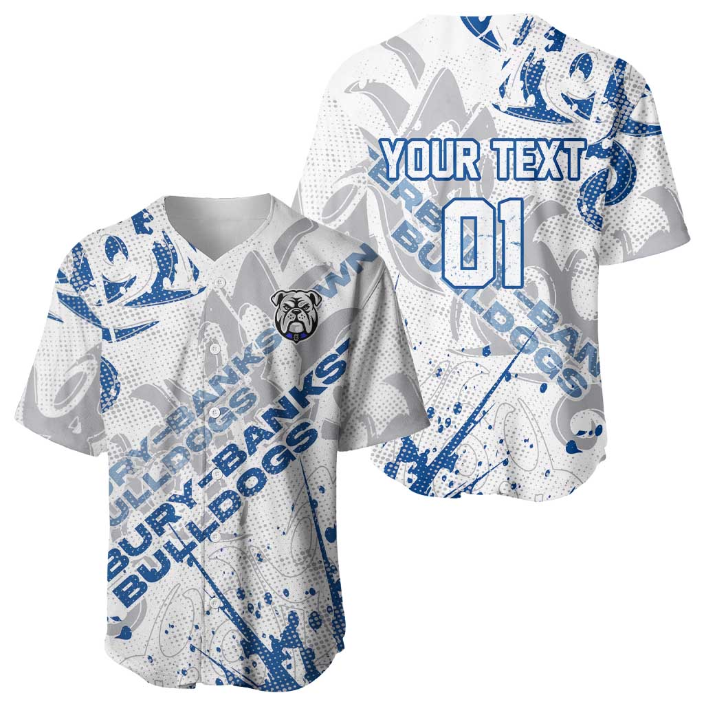 Personalized Canterbury-Bankstown Bulldogs Rugby Baseball Jersey Urban Street Graffiti Style - Distressed Splatter Elements