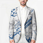 Personalized Canterbury-Bankstown Bulldogs Rugby Blazer Urban Street Graffiti Style - Distressed Splatter Elements