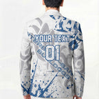 Personalized Canterbury-Bankstown Bulldogs Rugby Blazer Urban Street Graffiti Style - Distressed Splatter Elements