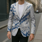 Personalized Canterbury-Bankstown Bulldogs Rugby Blazer Urban Street Graffiti Style - Distressed Splatter Elements