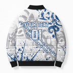 Personalized Canterbury-Bankstown Bulldogs Rugby Bomber Puffer Jacket Urban Street Graffiti Style - Distressed Splatter Elements