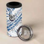 Personalized Canterbury-Bankstown Bulldogs Rugby 4 in 1 Can Cooler Tumbler Urban Street Graffiti Style - Distressed Splatter Elements