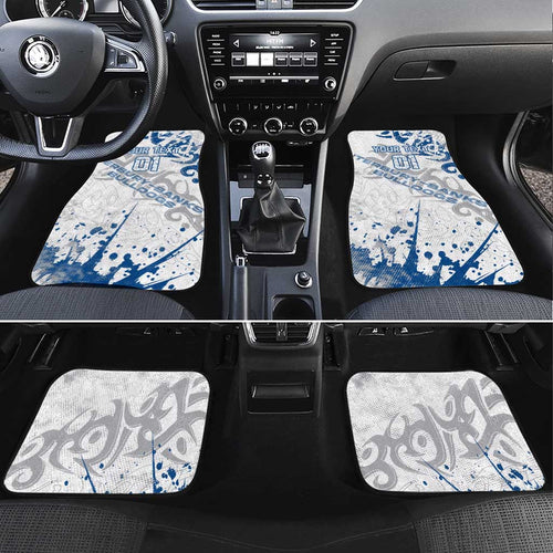 Personalized Canterbury-Bankstown Bulldogs Rugby Car Mats Urban Street Graffiti Style - Distressed Splatter Elements
