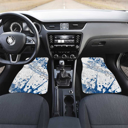 Personalized Canterbury-Bankstown Bulldogs Rugby Car Mats Urban Street Graffiti Style - Distressed Splatter Elements