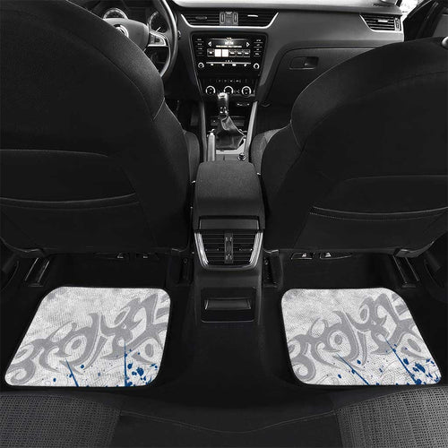 Personalized Canterbury-Bankstown Bulldogs Rugby Car Mats Urban Street Graffiti Style - Distressed Splatter Elements
