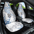 Personalized Canterbury-Bankstown Bulldogs Rugby Car Seat Cover Urban Street Graffiti Style - Distressed Splatter Elements