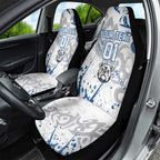 Personalized Canterbury-Bankstown Bulldogs Rugby Car Seat Cover Urban Street Graffiti Style - Distressed Splatter Elements