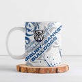 Personalized Canterbury-Bankstown Bulldogs Rugby Ceramic Mug Urban Street Graffiti Style - Distressed Splatter Elements