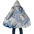 Personalized Canterbury-Bankstown Bulldogs Rugby Cloak Urban Street Graffiti Style - Distressed Splatter Elements