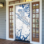 Personalized Canterbury-Bankstown Bulldogs Rugby Door Cover Urban Street Graffiti Style - Distressed Splatter Elements