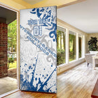 Personalized Canterbury-Bankstown Bulldogs Rugby Door Cover Urban Street Graffiti Style - Distressed Splatter Elements