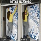 Personalized Canterbury-Bankstown Bulldogs Rugby Door Cover Urban Street Graffiti Style - Distressed Splatter Elements