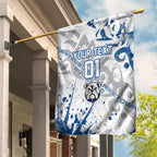 Personalized Canterbury-Bankstown Bulldogs Rugby Garden Flag Urban Street Graffiti Style - Distressed Splatter Elements