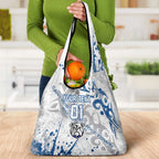 Personalized Canterbury-Bankstown Bulldogs Rugby Grocery Bag Urban Street Graffiti Style - Distressed Splatter Elements