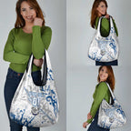 Personalized Canterbury-Bankstown Bulldogs Rugby Grocery Bag Urban Street Graffiti Style - Distressed Splatter Elements