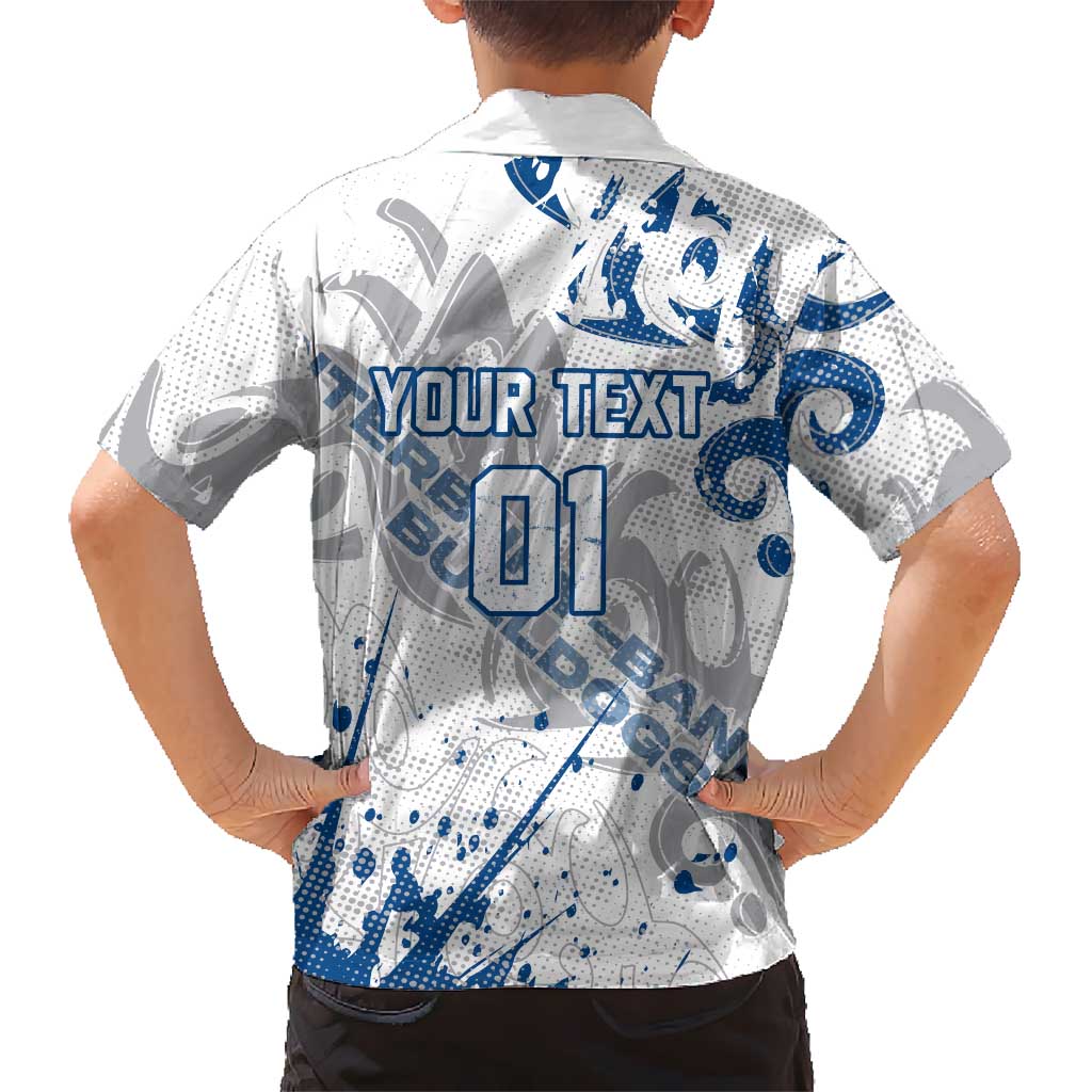 Personalized Canterbury-Bankstown Bulldogs Rugby Hawaiian Shirt Urban Street Graffiti Style - Distressed Splatter Elements