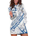 Personalized Canterbury-Bankstown Bulldogs Rugby Hoodie Dress Urban Street Graffiti Style - Distressed Splatter Elements