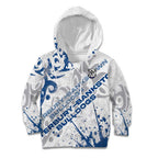 Personalized Canterbury-Bankstown Bulldogs Rugby Kid Hoodie Urban Street Graffiti Style - Distressed Splatter Elements