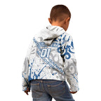 Personalized Canterbury-Bankstown Bulldogs Rugby Kid Hoodie Urban Street Graffiti Style - Distressed Splatter Elements