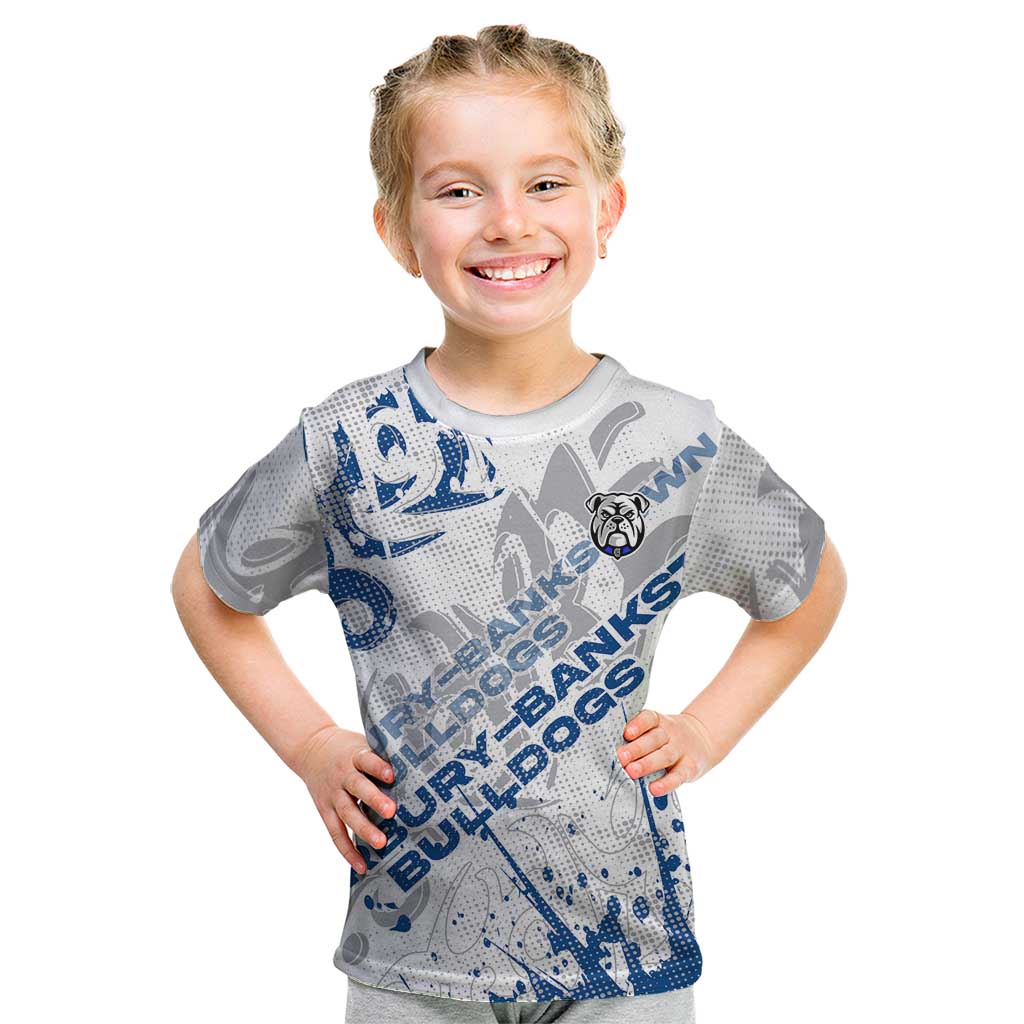 Personalized Canterbury-Bankstown Bulldogs Rugby Kid T Shirt Urban Street Graffiti Style - Distressed Splatter Elements