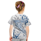 Personalized Canterbury-Bankstown Bulldogs Rugby Kid T Shirt Urban Street Graffiti Style - Distressed Splatter Elements
