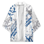 Personalized Canterbury-Bankstown Bulldogs Rugby Kimono Urban Street Graffiti Style - Distressed Splatter Elements