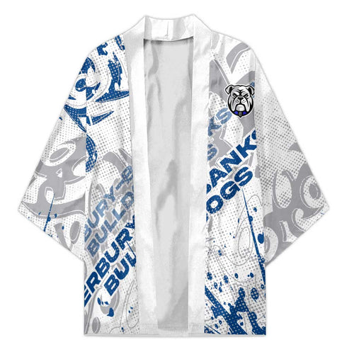 Personalized Canterbury-Bankstown Bulldogs Rugby Kimono Urban Street Graffiti Style - Distressed Splatter Elements