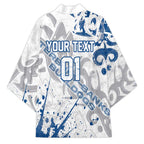 Personalized Canterbury-Bankstown Bulldogs Rugby Kimono Urban Street Graffiti Style - Distressed Splatter Elements