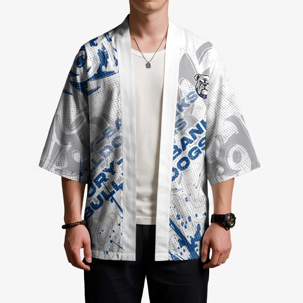 Personalized Canterbury-Bankstown Bulldogs Rugby Kimono Urban Street Graffiti Style - Distressed Splatter Elements