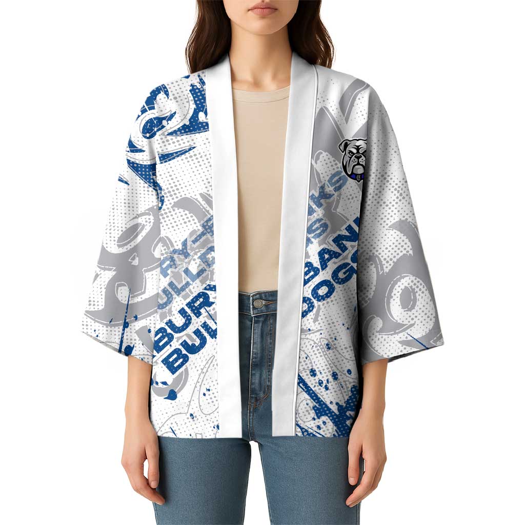 Personalized Canterbury-Bankstown Bulldogs Rugby Kimono Urban Street Graffiti Style - Distressed Splatter Elements