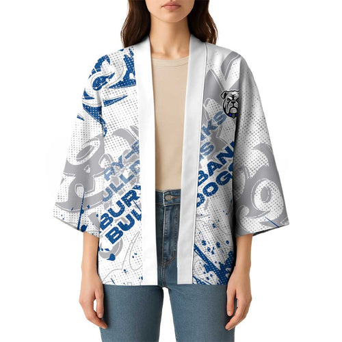 Personalized Canterbury-Bankstown Bulldogs Rugby Kimono Urban Street Graffiti Style - Distressed Splatter Elements