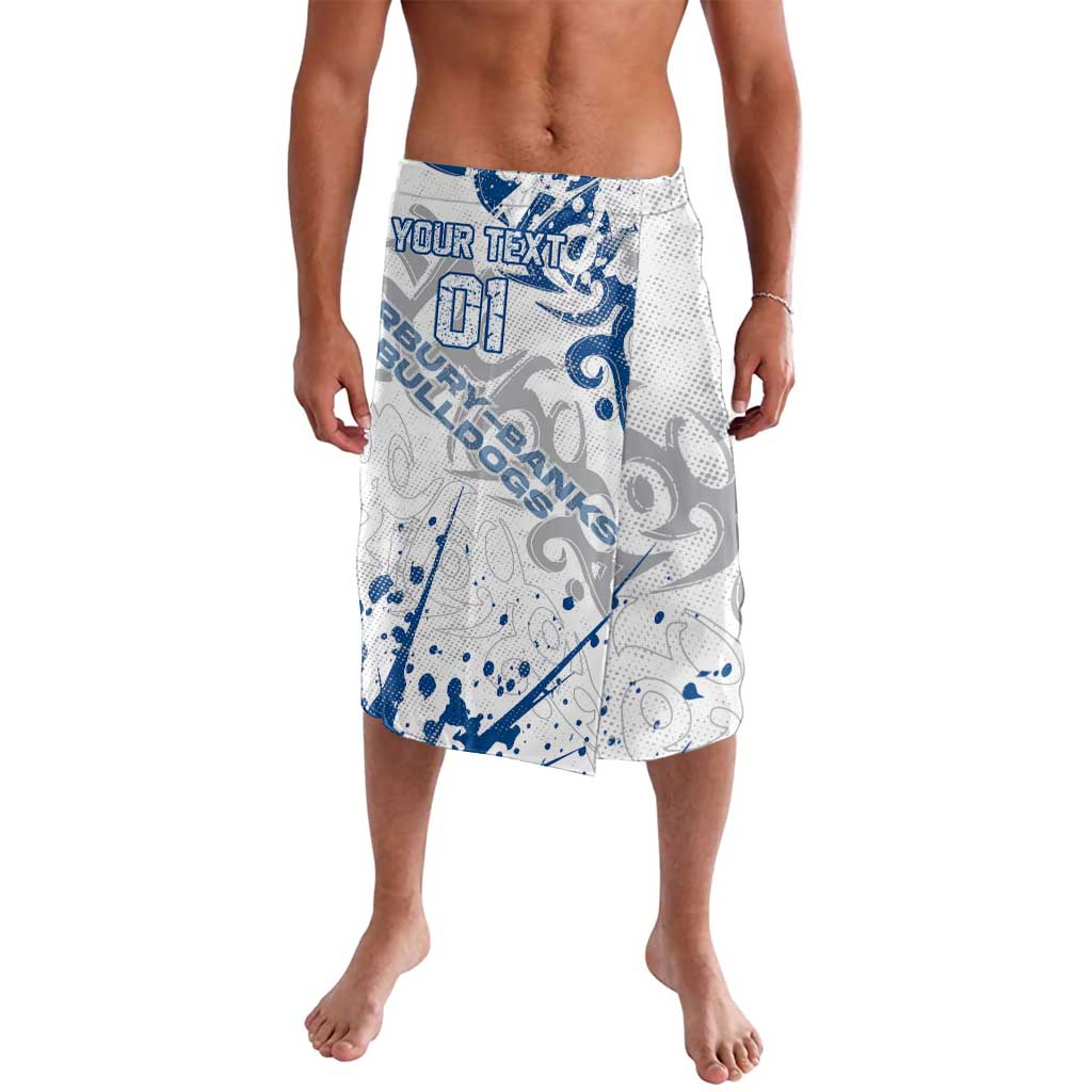 Personalized Canterbury-Bankstown Bulldogs Rugby Lavalava Urban Street Graffiti Style - Distressed Splatter Elements