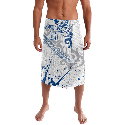 Personalized Canterbury-Bankstown Bulldogs Rugby Lavalava Urban Street Graffiti Style - Distressed Splatter Elements
