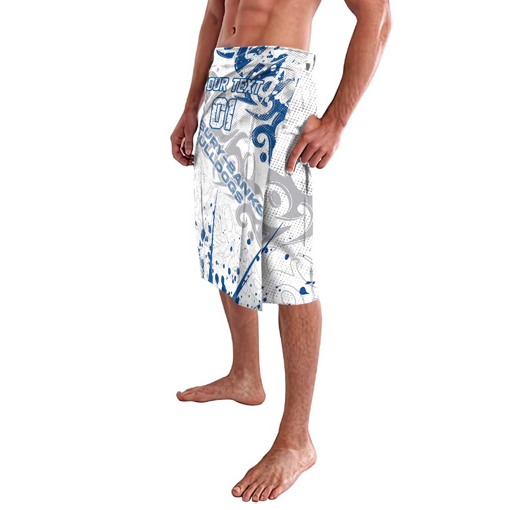 Personalized Canterbury-Bankstown Bulldogs Rugby Lavalava Urban Street Graffiti Style - Distressed Splatter Elements