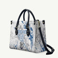 Personalized Canterbury-Bankstown Bulldogs Rugby Leather Bag Urban Street Graffiti Style - Distressed Splatter Elements