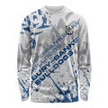 Personalized Canterbury-Bankstown Bulldogs Rugby Long Sleeve Shirt Urban Street Graffiti Style - Distressed Splatter Elements
