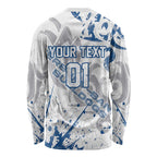 Personalized Canterbury-Bankstown Bulldogs Rugby Long Sleeve Shirt Urban Street Graffiti Style - Distressed Splatter Elements