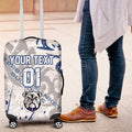 Personalized Canterbury-Bankstown Bulldogs Rugby Luggage Cover Urban Street Graffiti Style - Distressed Splatter Elements