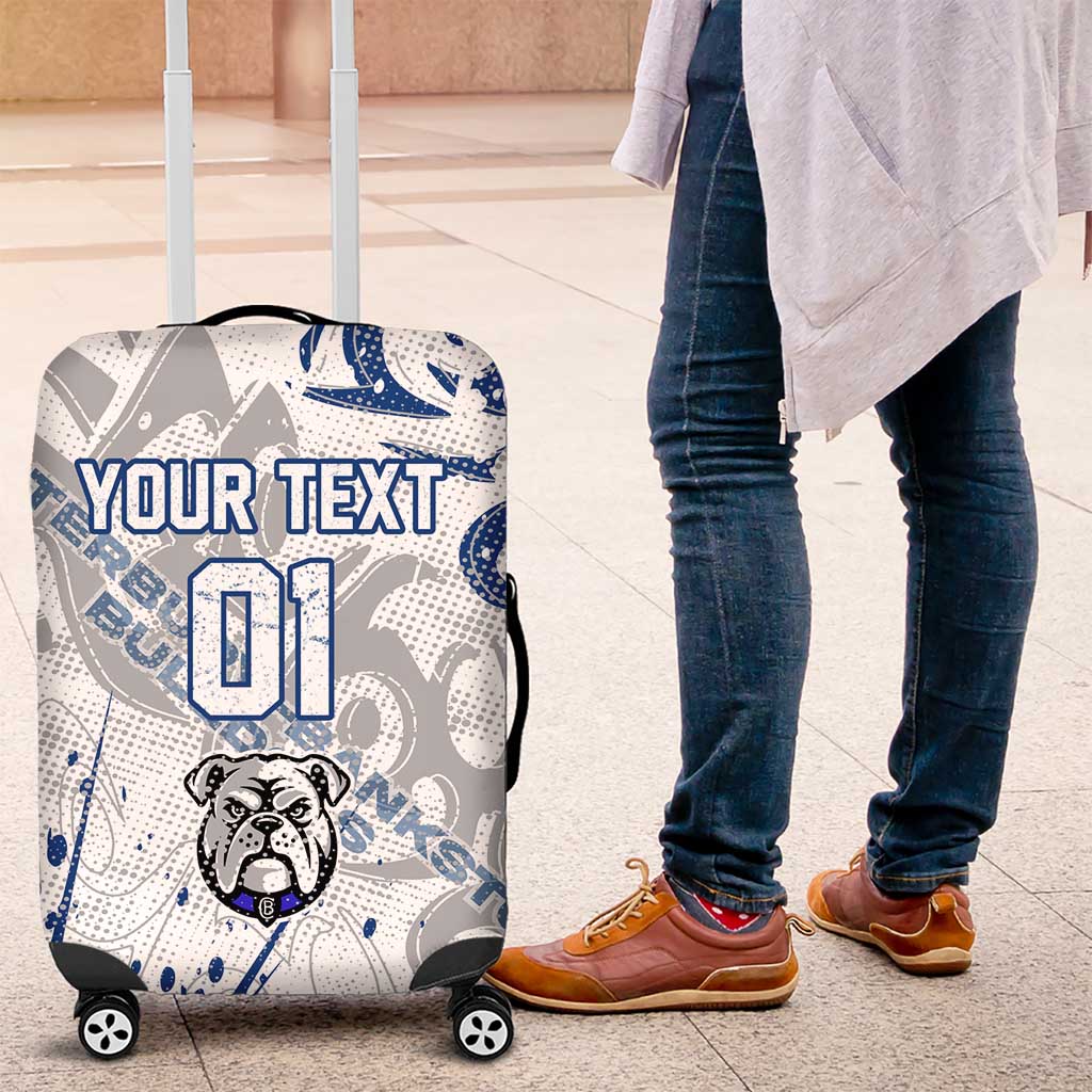 Personalized Canterbury-Bankstown Bulldogs Rugby Luggage Cover Urban Street Graffiti Style - Distressed Splatter Elements