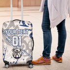 Personalized Canterbury-Bankstown Bulldogs Rugby Luggage Cover Urban Street Graffiti Style - Distressed Splatter Elements