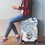 Personalized Canterbury-Bankstown Bulldogs Rugby Luggage Cover Urban Street Graffiti Style - Distressed Splatter Elements