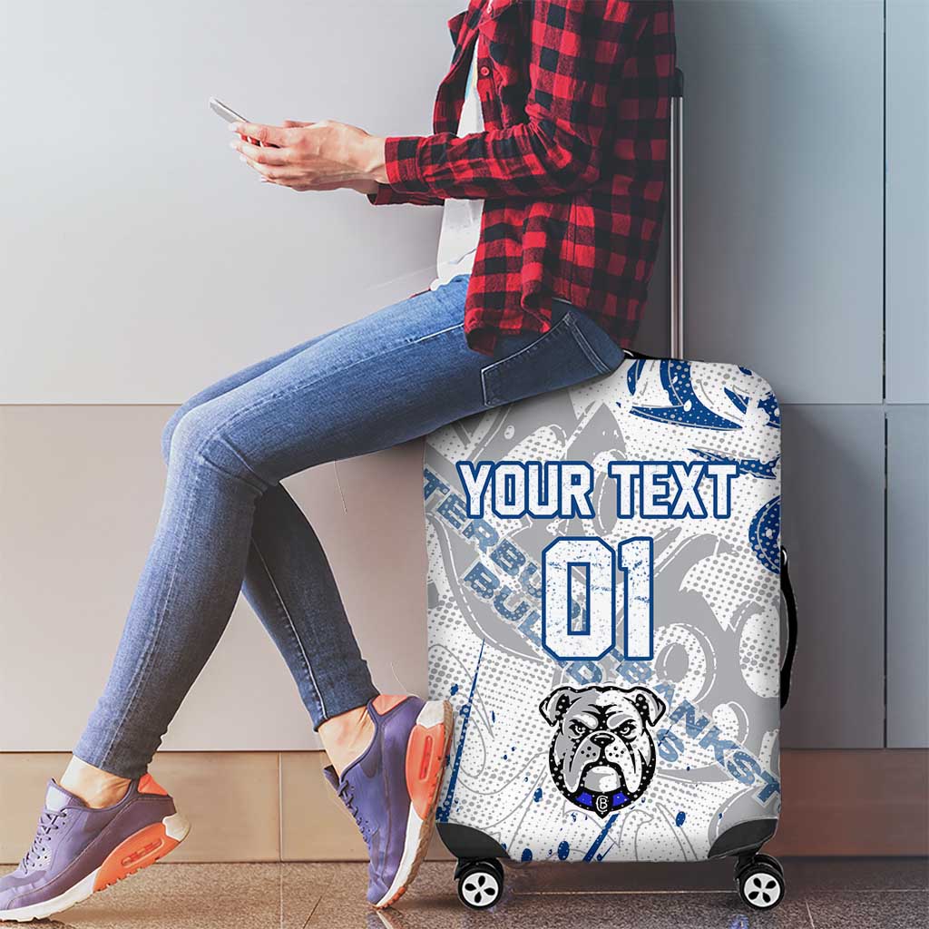 Personalized Canterbury-Bankstown Bulldogs Rugby Luggage Cover Urban Street Graffiti Style - Distressed Splatter Elements