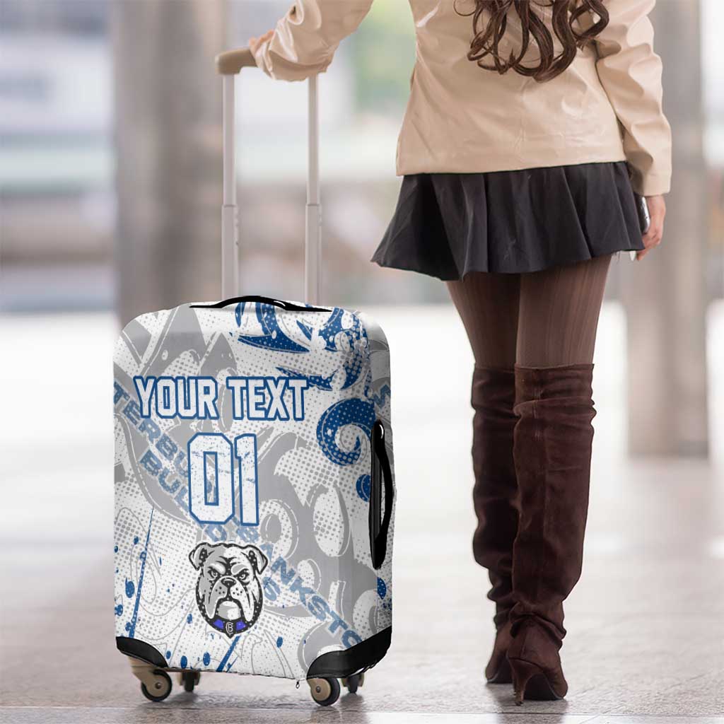 Personalized Canterbury-Bankstown Bulldogs Rugby Luggage Cover Urban Street Graffiti Style - Distressed Splatter Elements