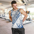 Personalized Canterbury-Bankstown Bulldogs Rugby Men Tank Top Urban Street Graffiti Style - Distressed Splatter Elements