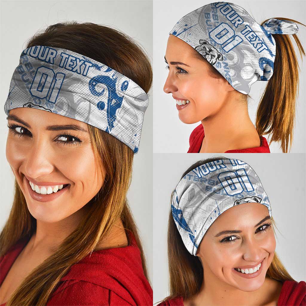 Personalized Canterbury-Bankstown Bulldogs Rugby Neck Gaiter Urban Street Graffiti Style - Distressed Splatter Elements