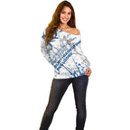 Personalized Canterbury-Bankstown Bulldogs Rugby Off Shoulder Sweater Urban Street Graffiti Style - Distressed Splatter Elements