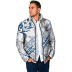 Personalized Canterbury-Bankstown Bulldogs Rugby Padded Jacket Urban Street Graffiti Style - Distressed Splatter Elements